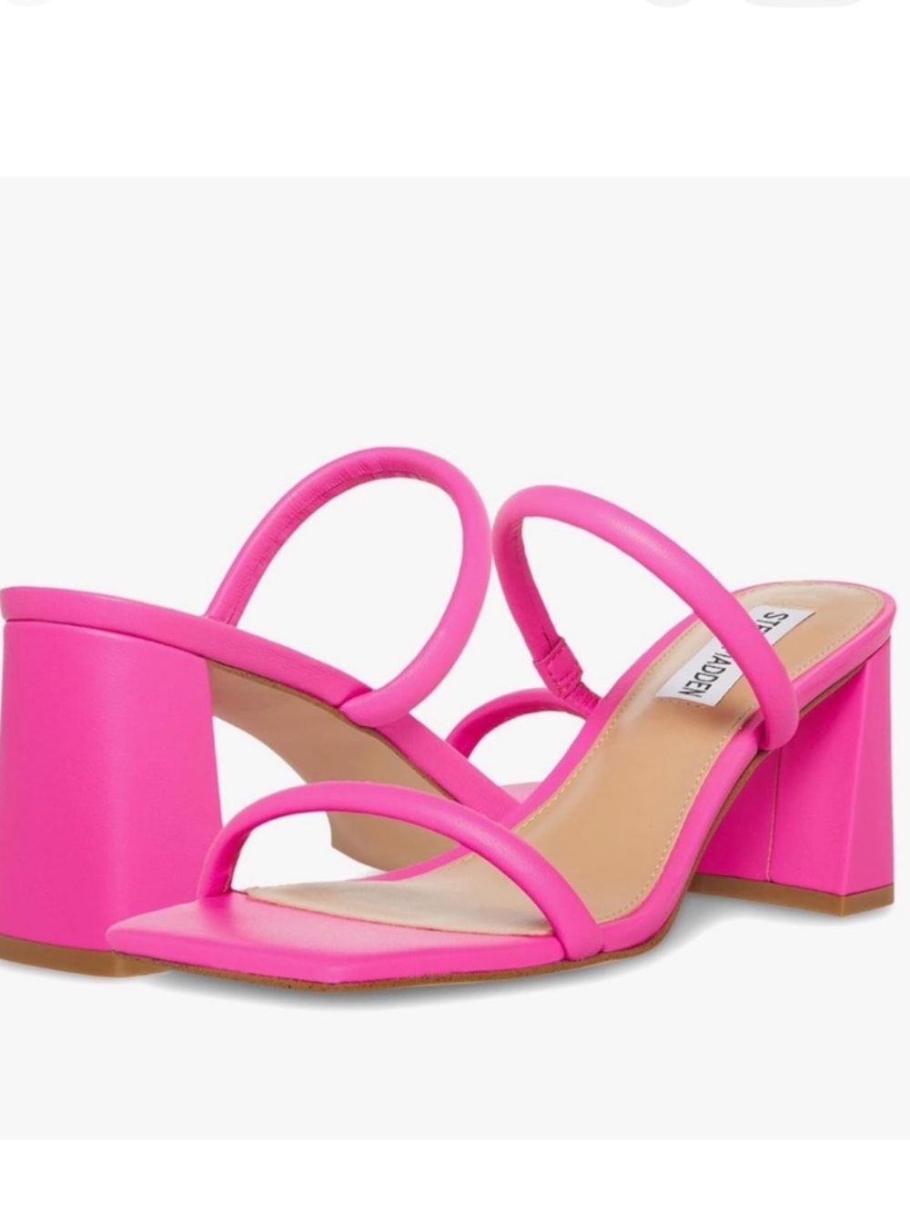 Steve Madden Y2K Lilah Pink Strappy Block Heel Sandals Women’s Size 10M